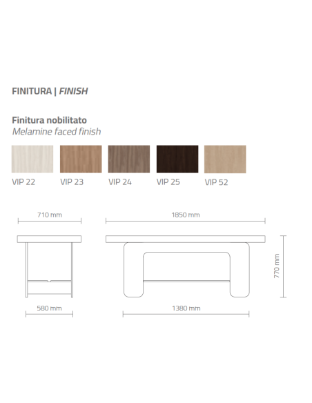 Lettino fisso in Legno Flow