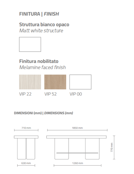 Lettino fisso in Legno Vis