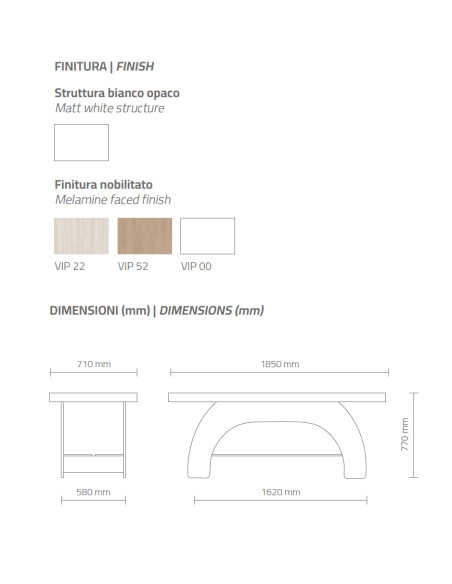 Lettino fisso in Legno Made