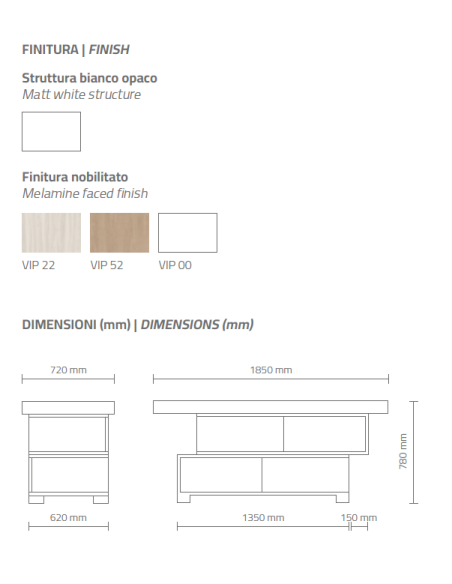 Lettino fisso in Legno Swing