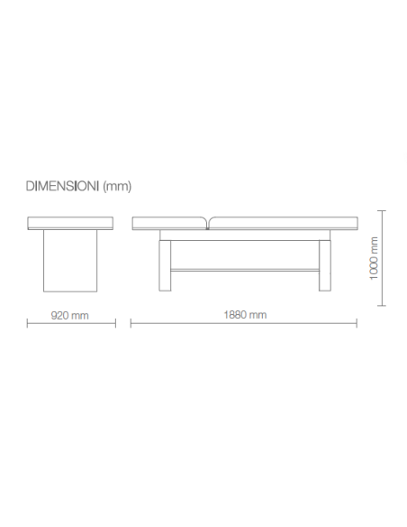 Lettino fisso in Legno Yas Island