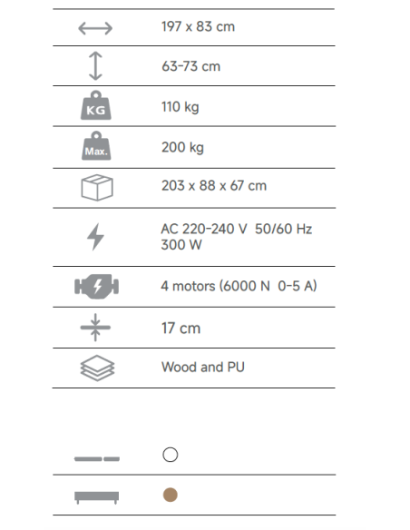 Lettino Elettrico con riscaldamento Mercurio