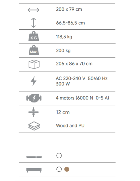 Lettino Elettrico con riscaldamento Marte