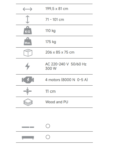 Lettino Elettrico con riscaldamento Skymoon