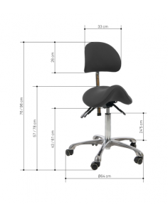 Sgabello con schienale Noble Stool 2