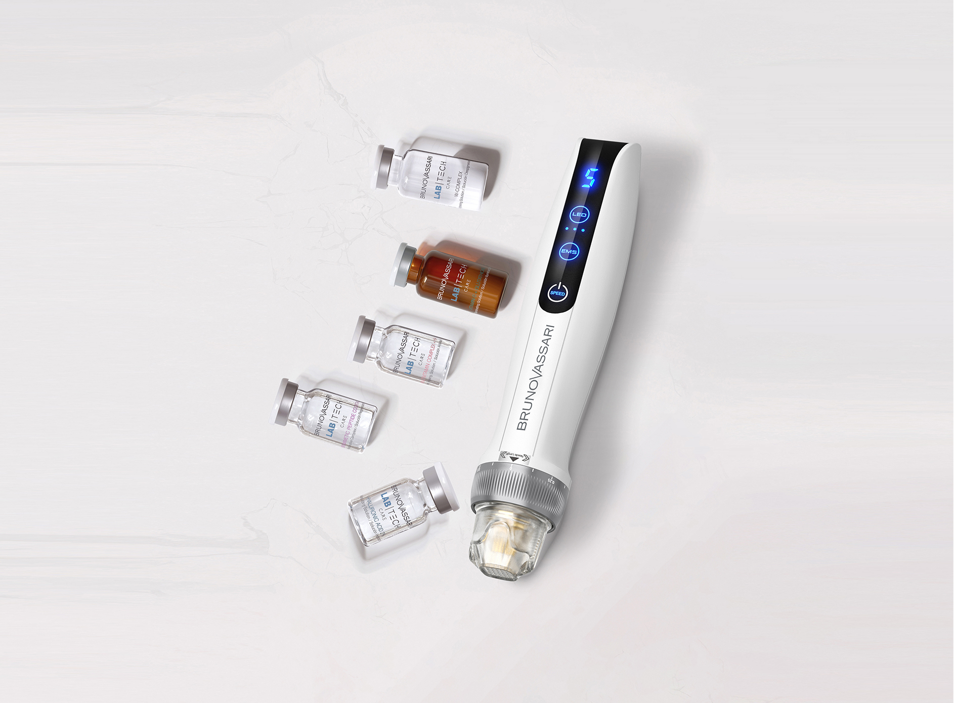 dispositivo vega microneedling bruno vassari per microneedling con fiale lab tech